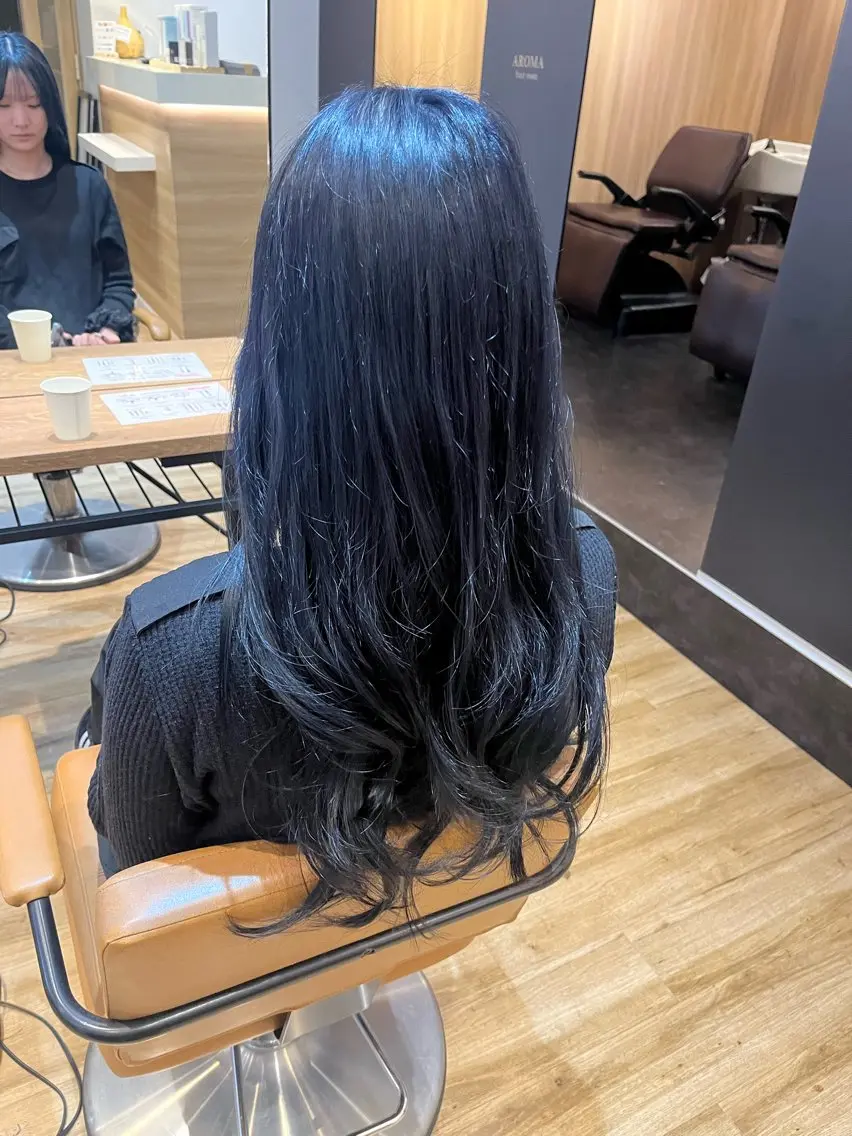 ロング カラー ブルーカラー ヘアカラー 💖トレンド春夏 カラー💖FUTAのヘアスタイル