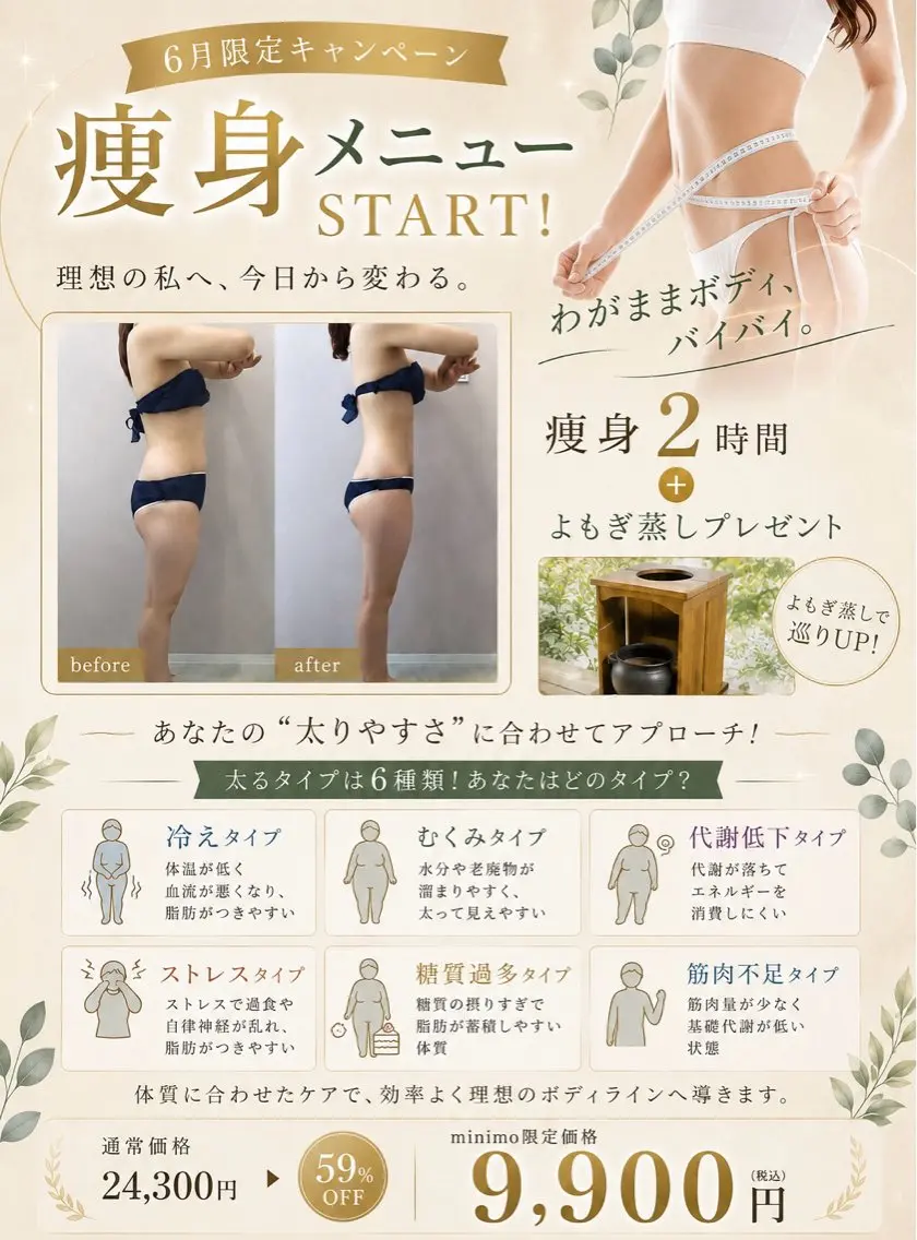 ✨6月cp✨痩身マシン2h＋よもぎ蒸し🎁の写真