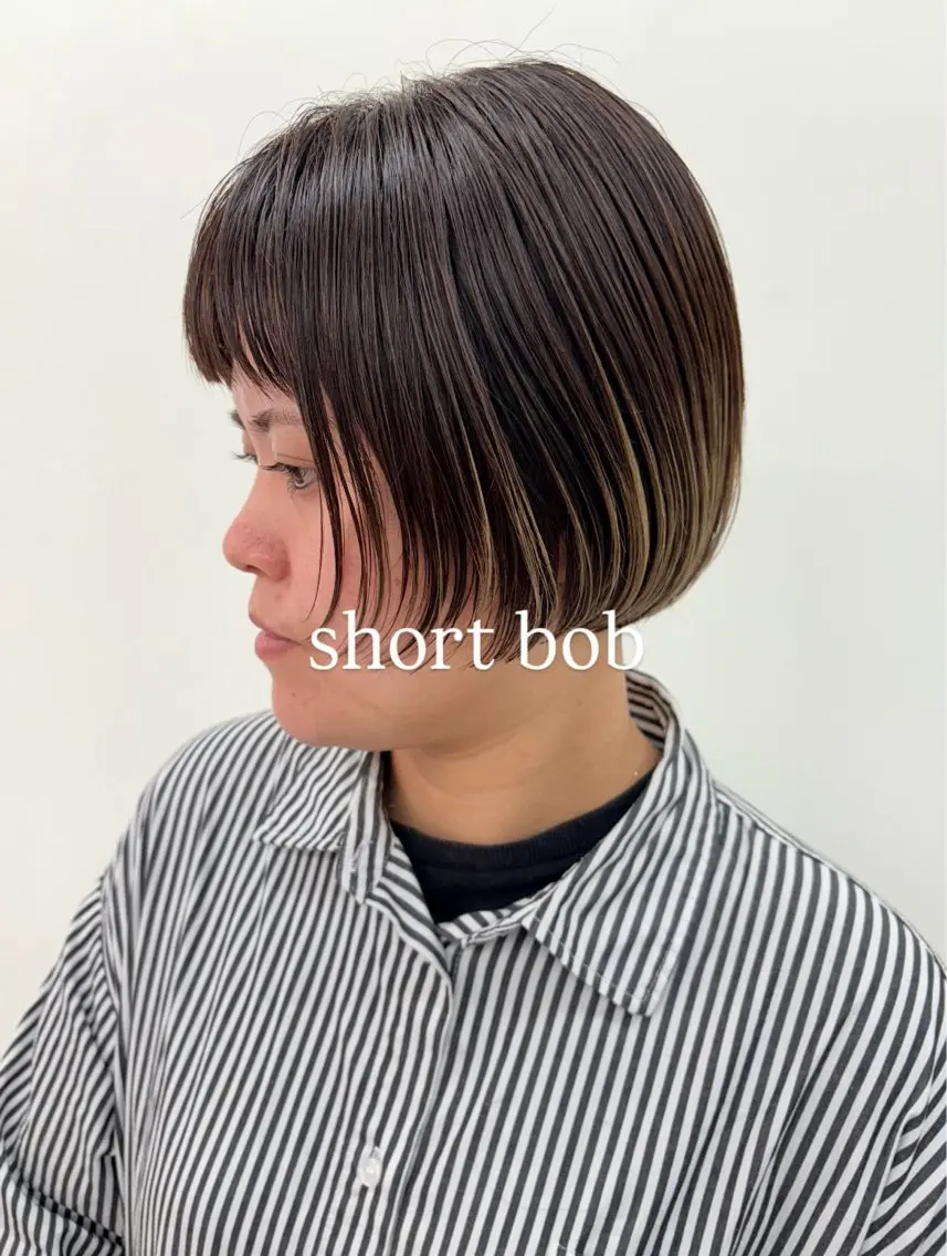 ショート ショートボブ ボブ 髪質改善 オン眉 ショートヘア 🫧ナギサ/本厚木/ ボブ/ミディアム🫧のヘアスタイル