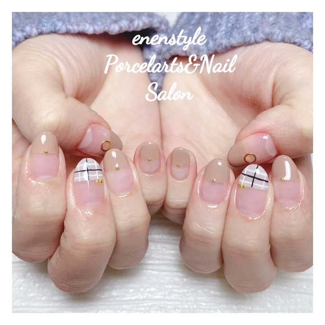 ミディアム ネイル 🐾enen style 🐾のネイルデザイン
