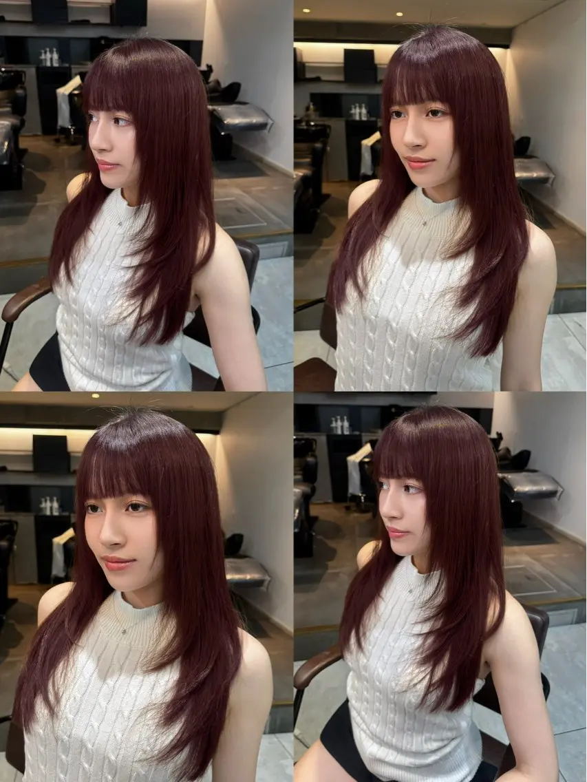 ロング rioカットカラー ♡韓国レイヤーのヘアスタイル