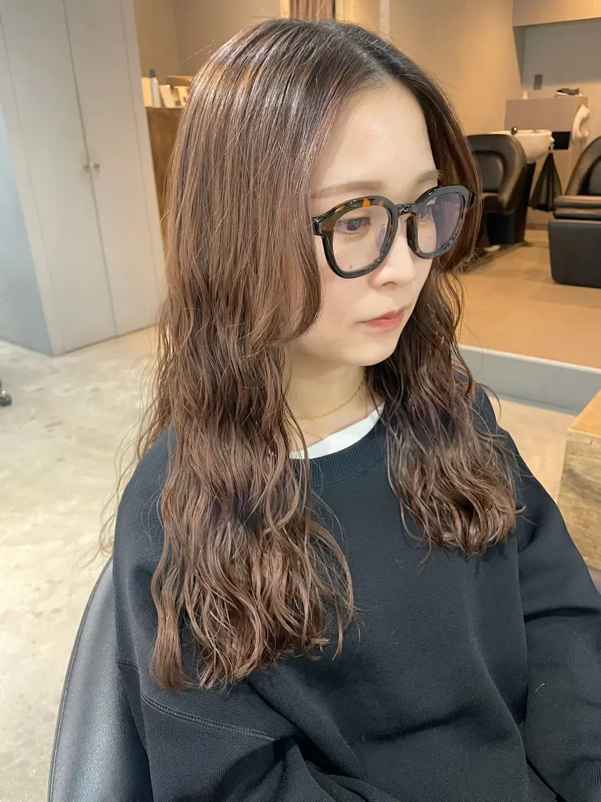 ロング パーマ 髪質改善 ロング 縮毛矯正 【表参道】Ruri デジタルパーマのヘアスタイル