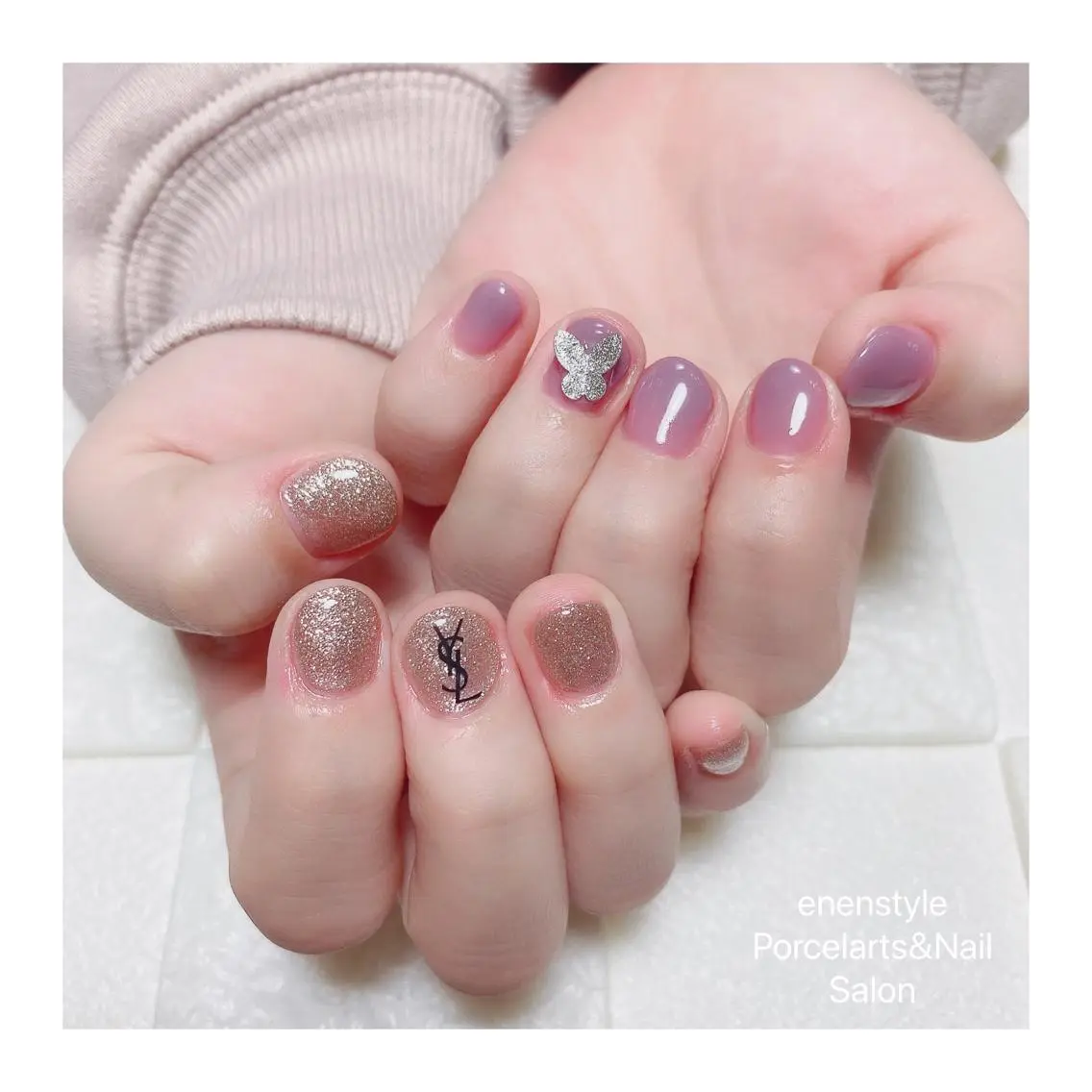 ショート ネイル ハンドネイル 🐾enen style 🐾のネイルデザイン