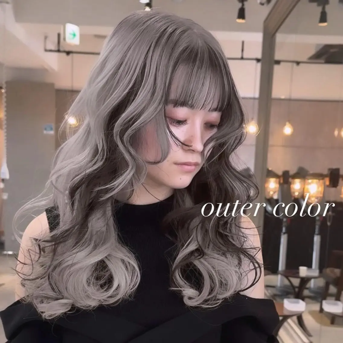 ロング カラー カット ヘアカラー トリートメント ヘアセット 💜ハイトーン💛 マジカルかいちゃんのヘアスタイル