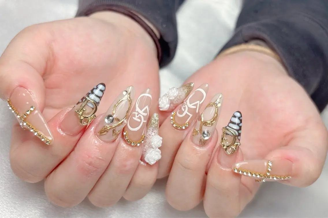 ネイル ハンドネイル Aura Nail 長さだし/パラジェルのネイルデザイン