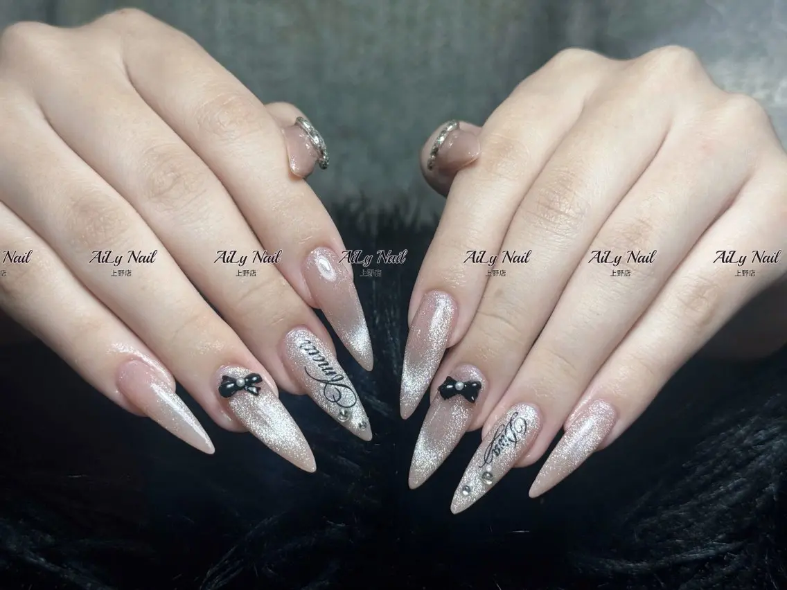 ネイル アートネイル ジェルネイル マグネットネイル ニュアンスネイル シンプルネイル ハンドネイル AiLy Nail 上野店のネイルデザイン