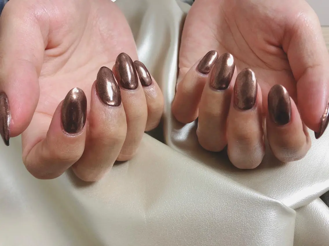 ネイル ミラーネイル ハンドネイル mogunail &blowのネイルデザイン