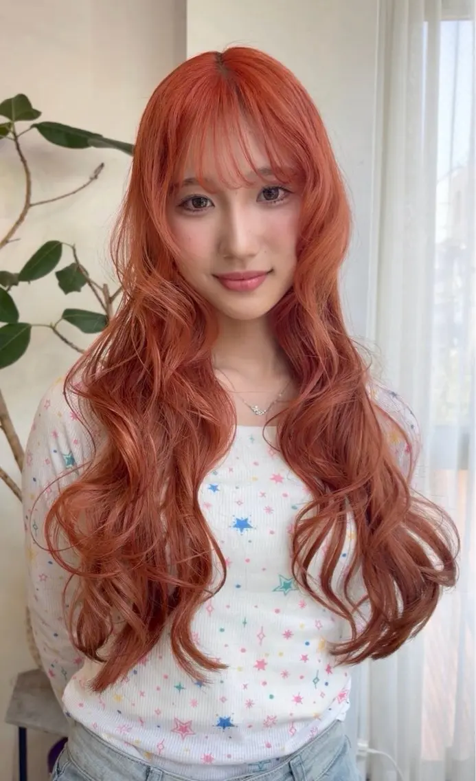 ロング カラー カット ヘアカラー トリートメント ヘッドスパ ness 一花のヘアスタイル