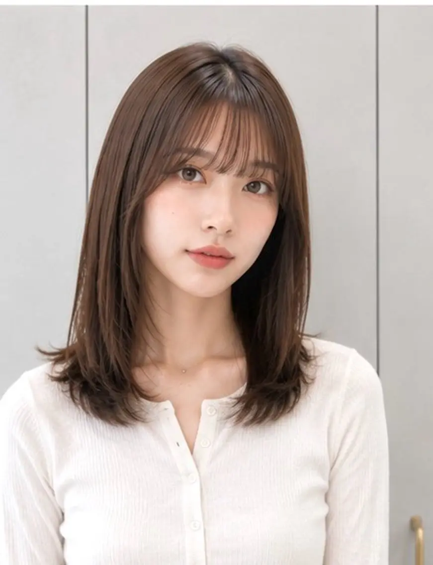 ミディアム トリートメント ミディアムレイヤー shion‎🤍のヘアスタイル