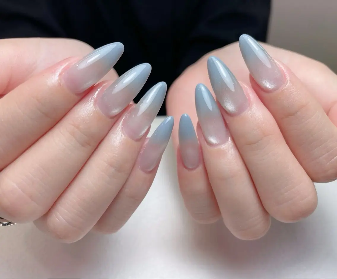 ネイル チークネイル フレンチネイル ジェルネイル ガラスフレンチ 韓国ネイル 中野駅から2分 MEO NAILのネイルデザイン