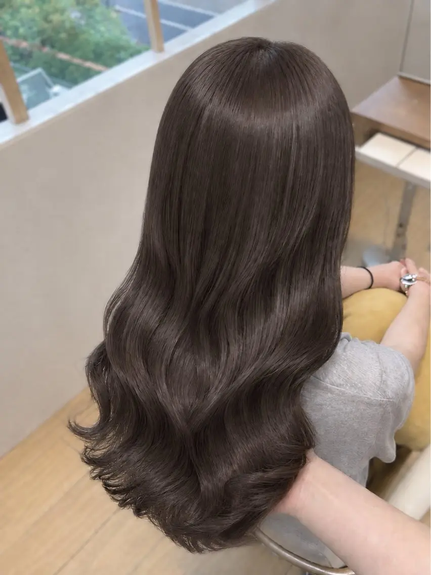 ロング カラー ブラウンカラー 透明感カラー ヘアカラー トリートメント 表参道/アレンジ💐 /艶カラー/kahoのヘアスタイル