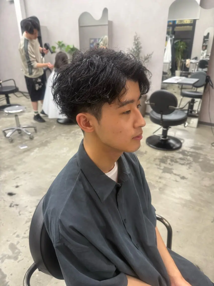 ショート くせ毛 カット LITA hair メンズ専門野上晃生のヘアスタイル