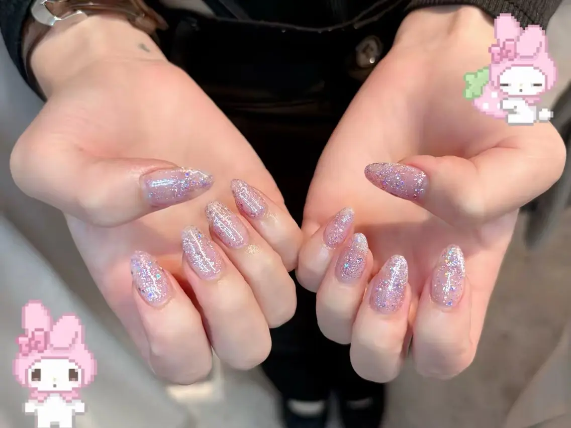 ネイル キラキラネイル ピンク ハンドネイル 🎀 towa🎶のネイルデザイン