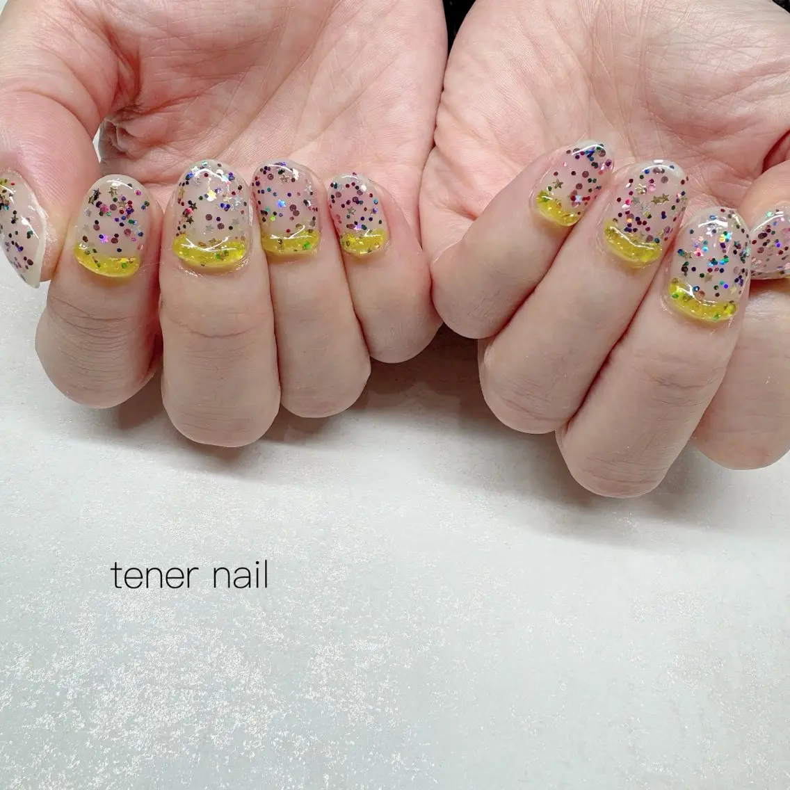 ネイル キラキラネイル ぷっくりネイル ハンドネイル テネルネイル tener nailのネイルデザイン