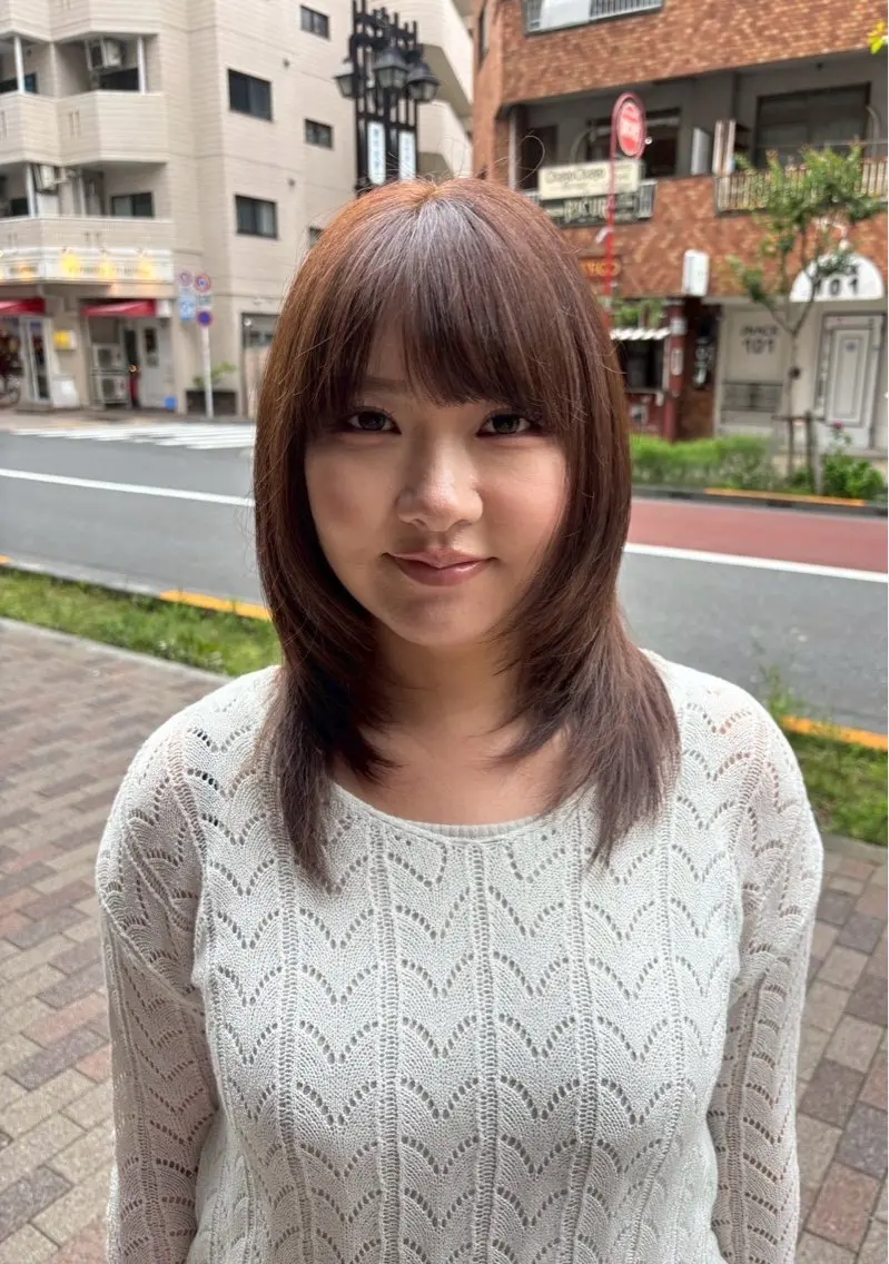 ミディアム カラー ブラウンカラー 後藤 こなんのヘアスタイル