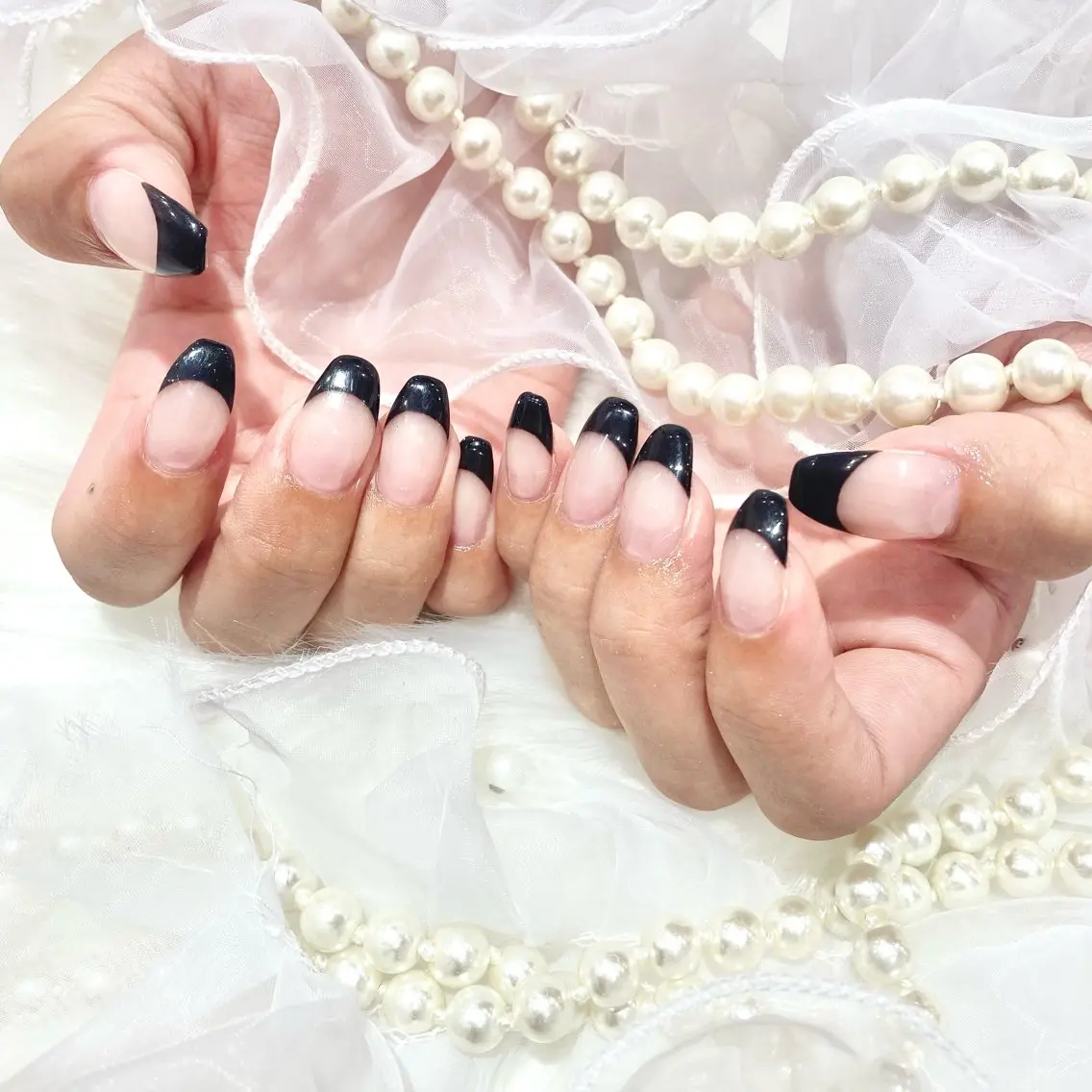 【HAND】オフなし⭐️フレンチ(クリアベース)の写真