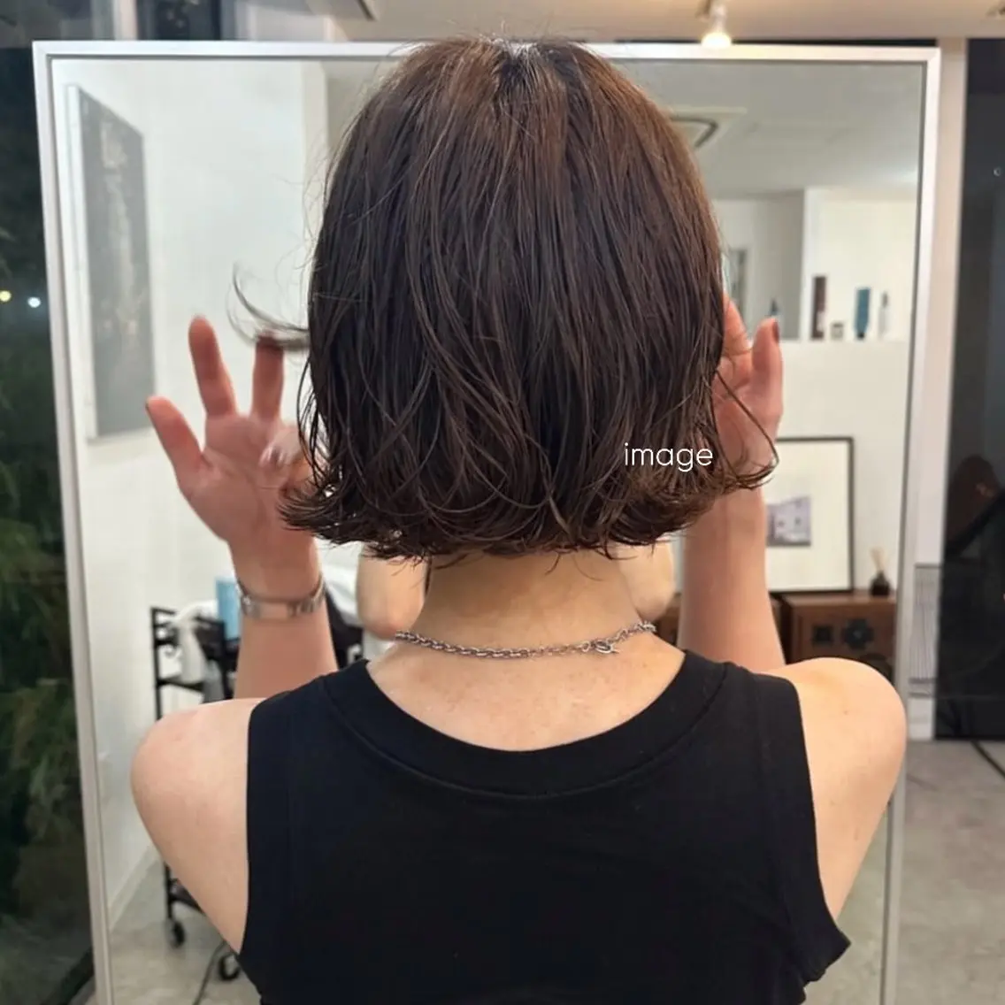 ミディアム ミディアムパーマ ボブ ボブ/ショート /sora🌙✨️のヘアスタイル