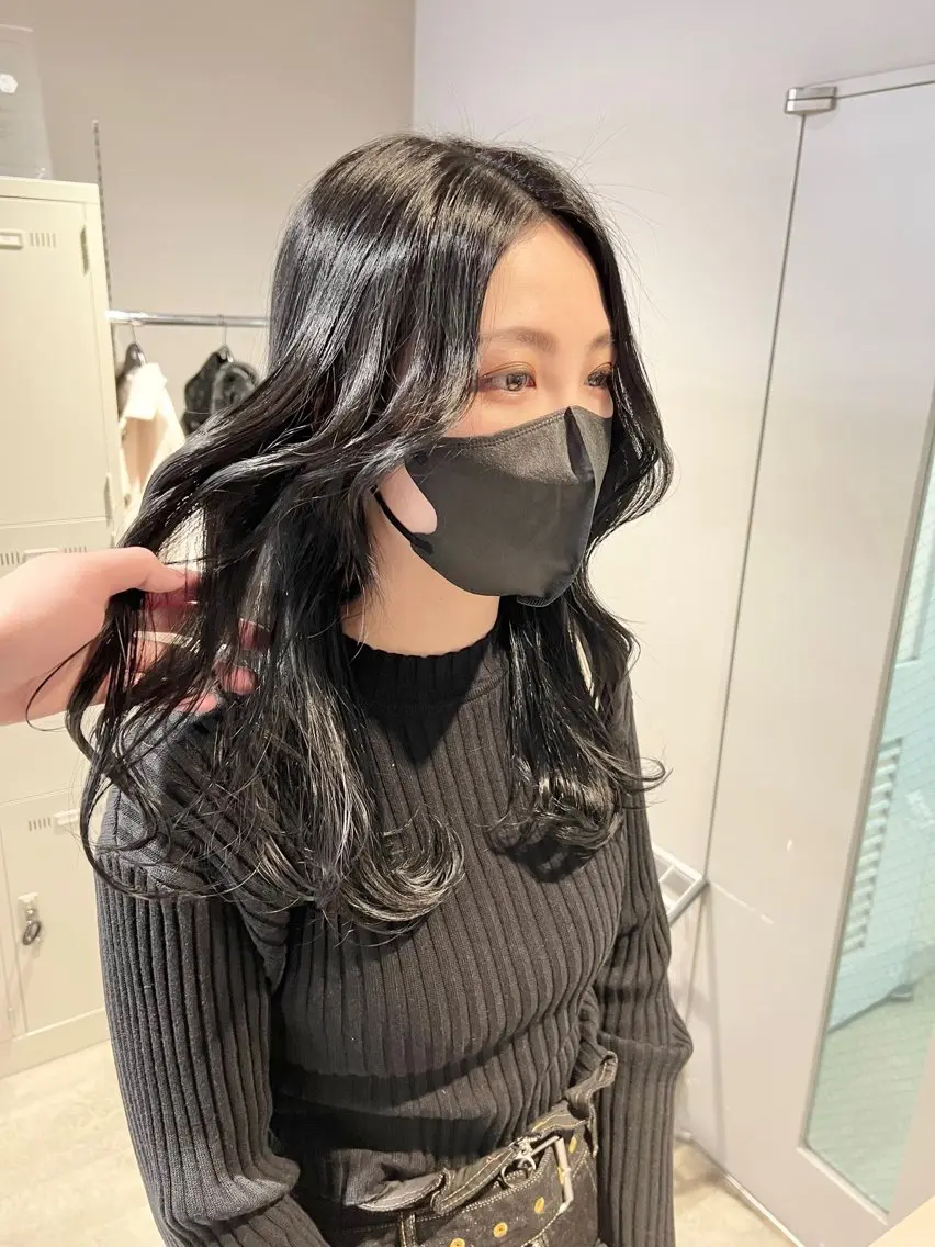 ロング カラー パーマ ヘアアレンジ メンズ 上品＆韓国風 🥀海心🥀のヘアスタイル