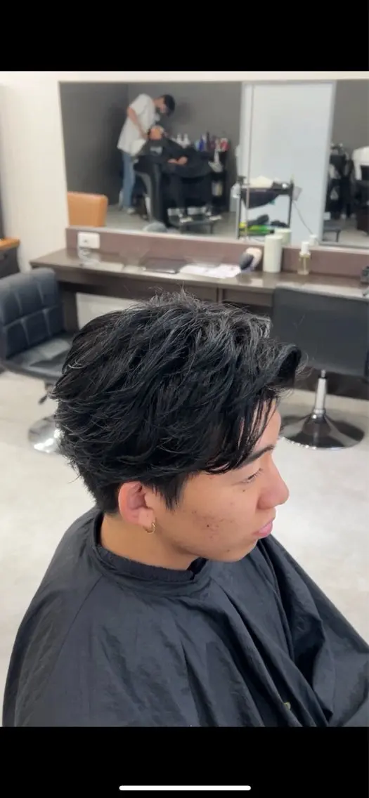 パーマ メンズ カット 縮毛矯正 トリートメント ヘッドスパ ヘアセット カズキ🌼曲がる 縮毛矯正のヘアスタイル