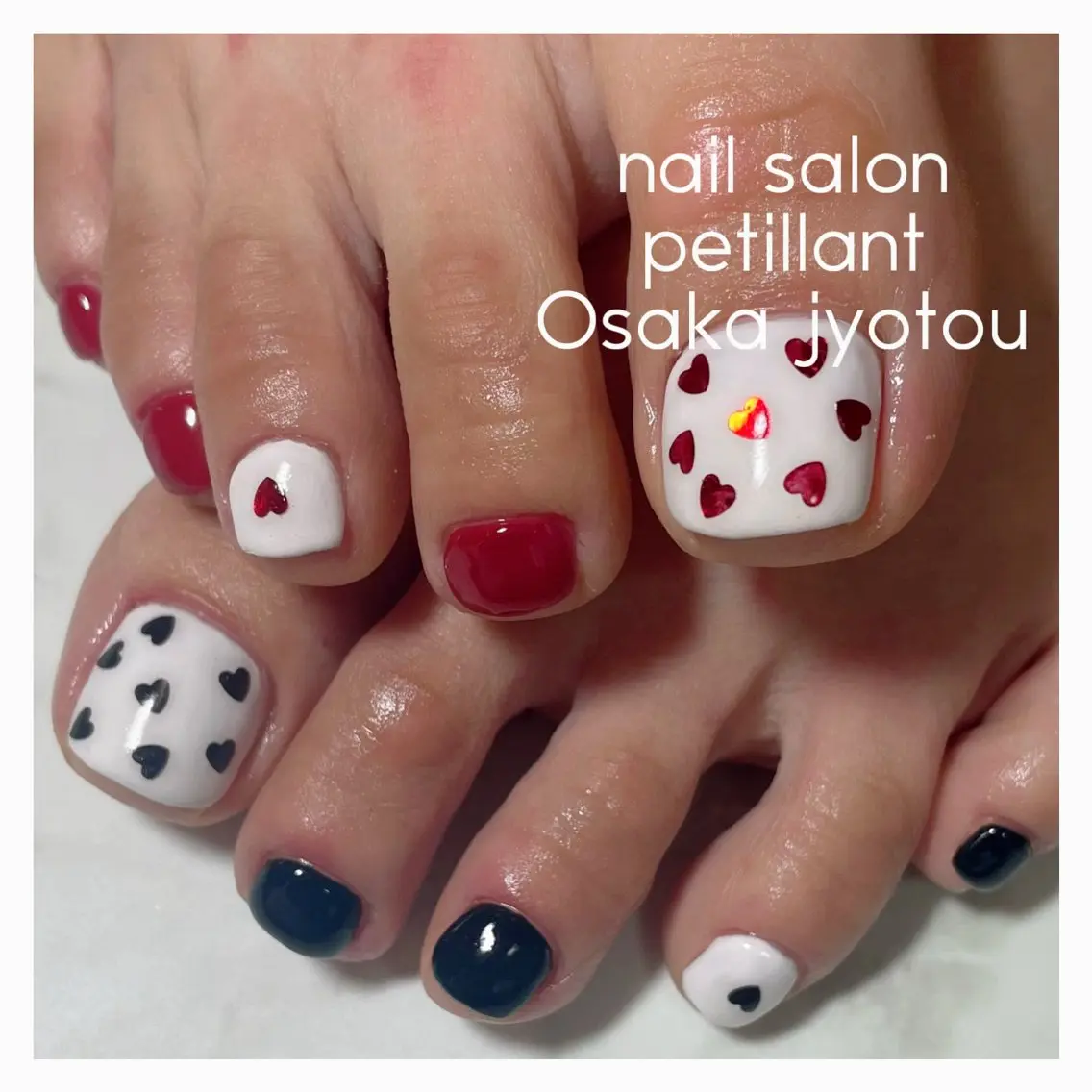 ネイル フットネイル ジェルネイル nail salon petillantのネイルデザイン
