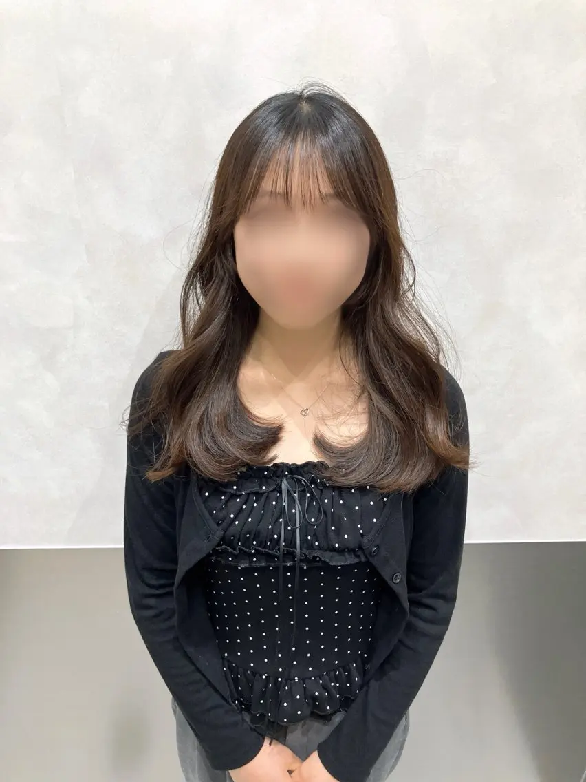 セミロング カット トリートメント 💖ブリーチなし透明 感💖ASAHIのヘアスタイル