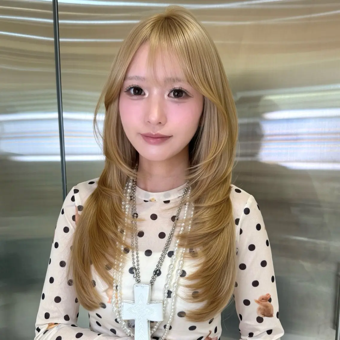 ロング カラー ハッシュカット トリートメント カット ヘアカラー トリートメント ハッシュカット/ 水光艶カラー/RINのヘアスタイル