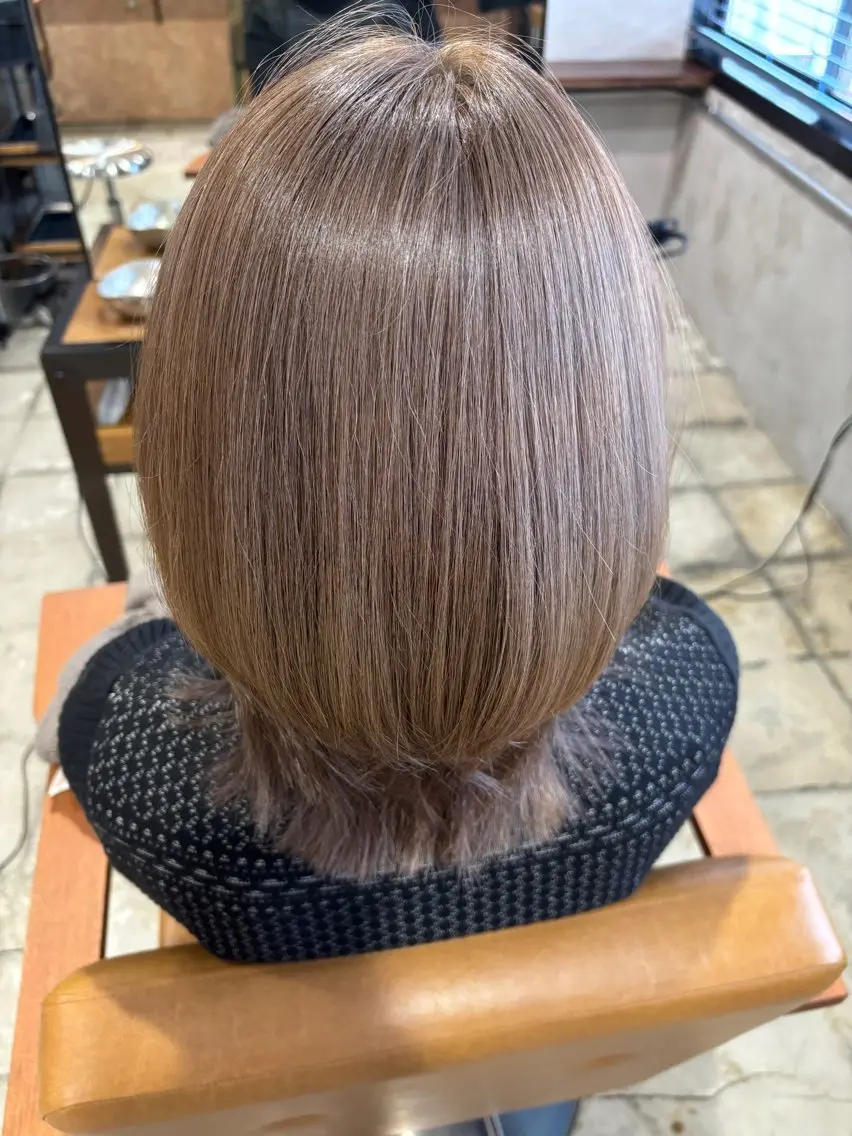 ミディアム カラー カット ヘアカラー トリートメント 落合 優樹のヘアスタイル
