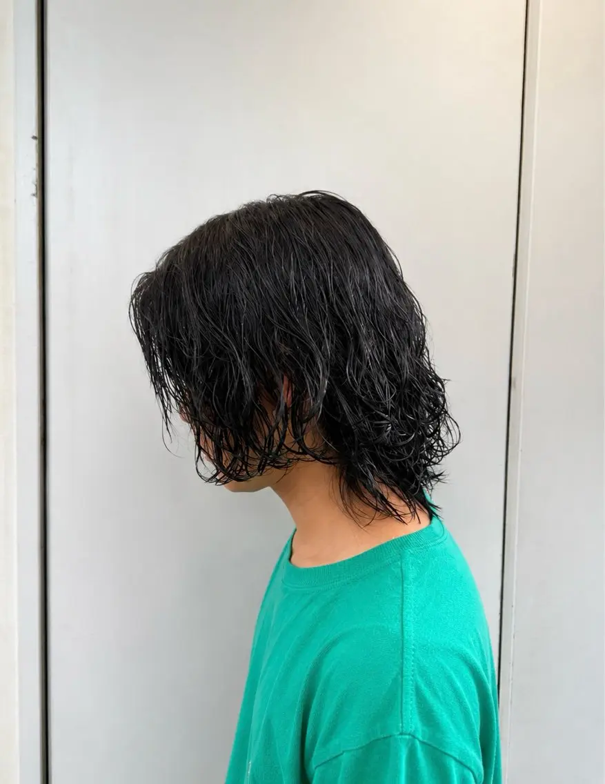 ミディアム パーマ メンズ ARASHI 唐人町/NOSHのヘアスタイル
