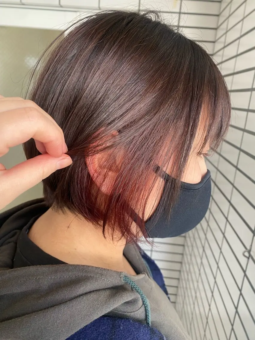 ショート ヘアカラー 武田 悠生乃のヘアスタイル