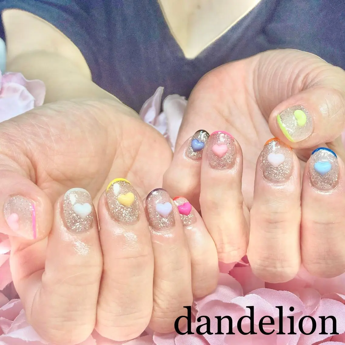ネイル ハンドネイル ハンドケア dandelion ダンデライオンのネイルデザイン