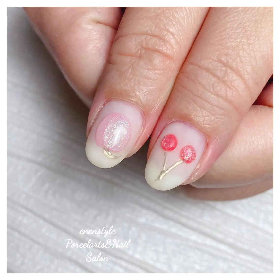 ミディアム ネイル 🐾enen style 🐾のネイルデザイン