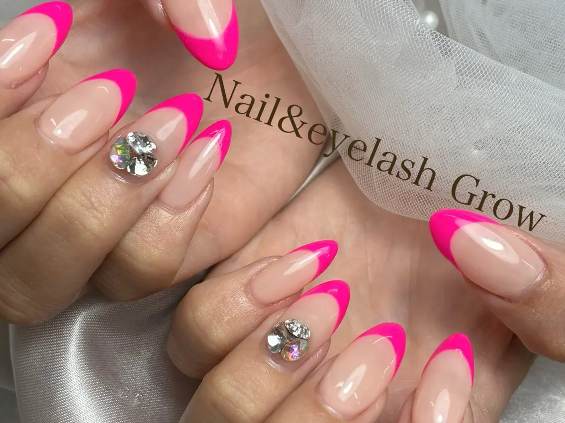 ネイル フレンチネイル 持ち込み スカルプネイル ハンドネイル Nail&eye Grow   ちかのネイルデザイン