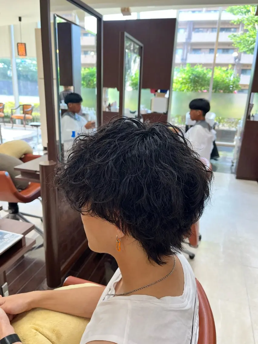 ショート パーマ メンズ メンズパーマ メンズウルフカット ウルフカット 🧊メンズ特化🧊 高木航希のヘアスタイル