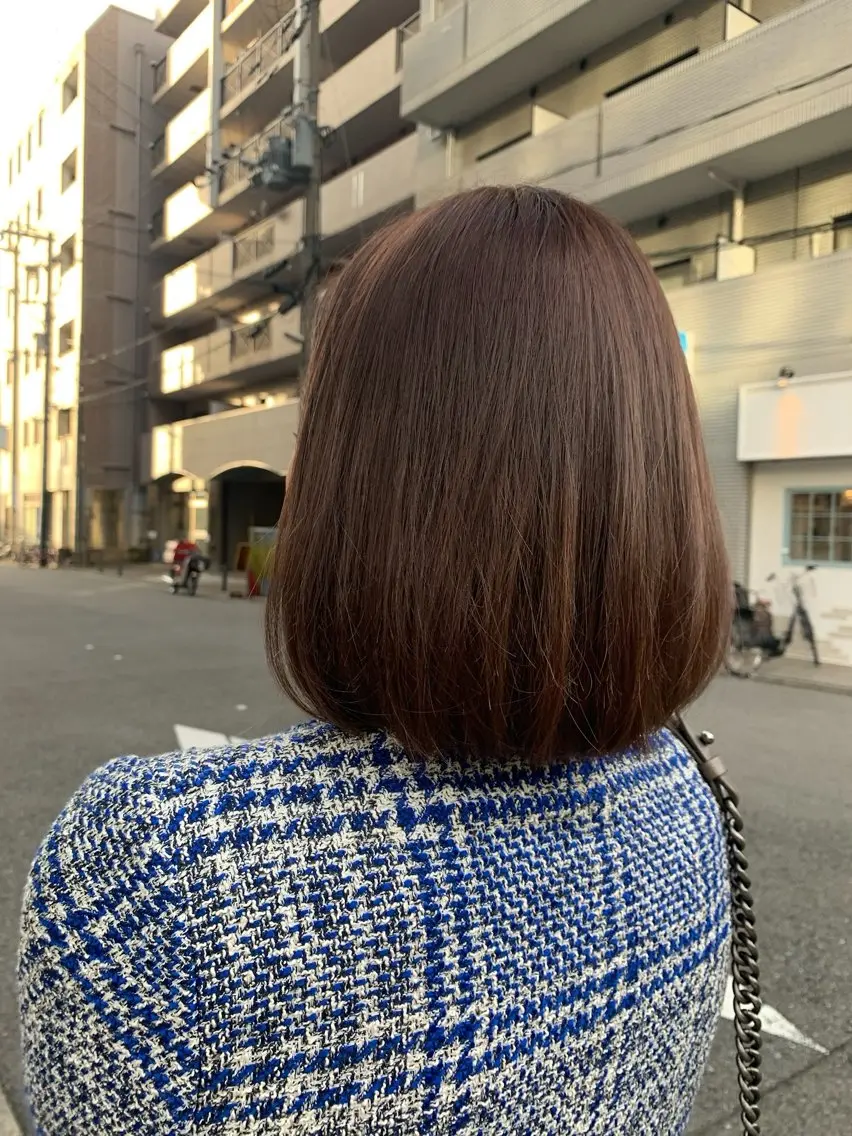 ショート カラー ブラウンカラー カット ヘアカラー トリートメント 長尾 桃佳のヘアスタイル