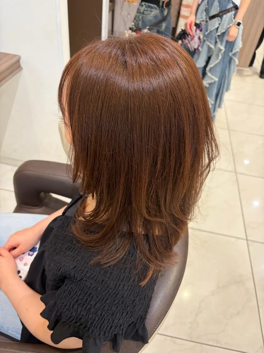 ミディアム カラー ベージュカラー レイヤーカット 🌻✨🍉Ash 新杉田🍉✨🌻山本のヘアスタイル