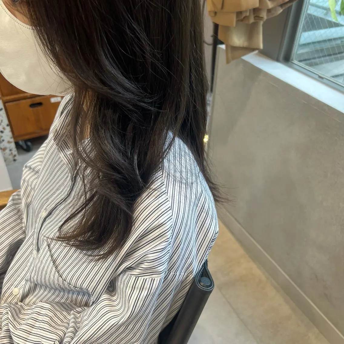 ミディアム カラー ブルーカラー ブルーパープル パープルカラー カット ヘアカラー トリートメント 韓国hair ·͜· watanabeのヘアスタイル