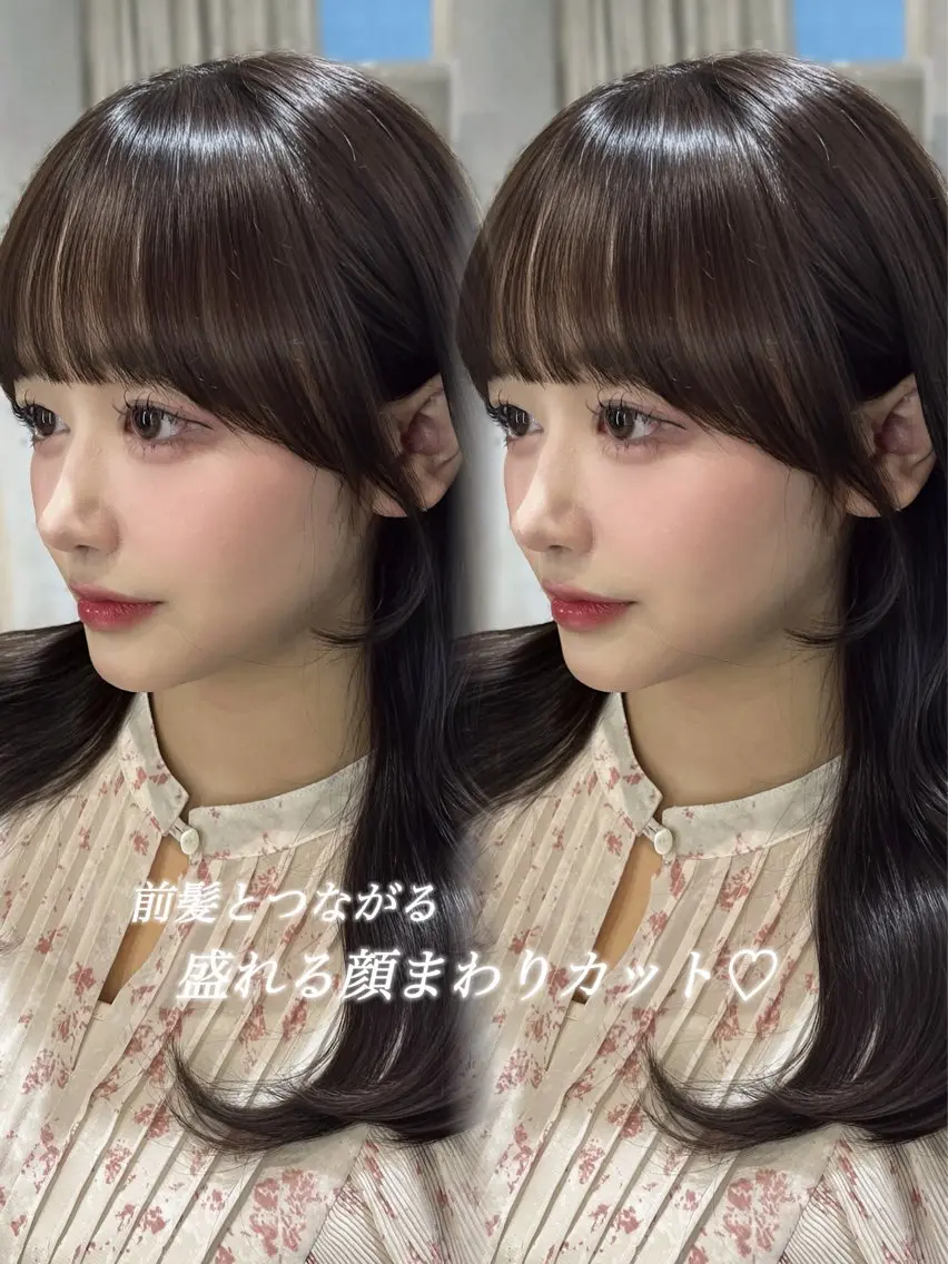 ロング カラー デザインカット カット ヘアカラー トリートメント 韓国レイヤー×モテ髪 /MITSUKI🤍のヘアスタイル