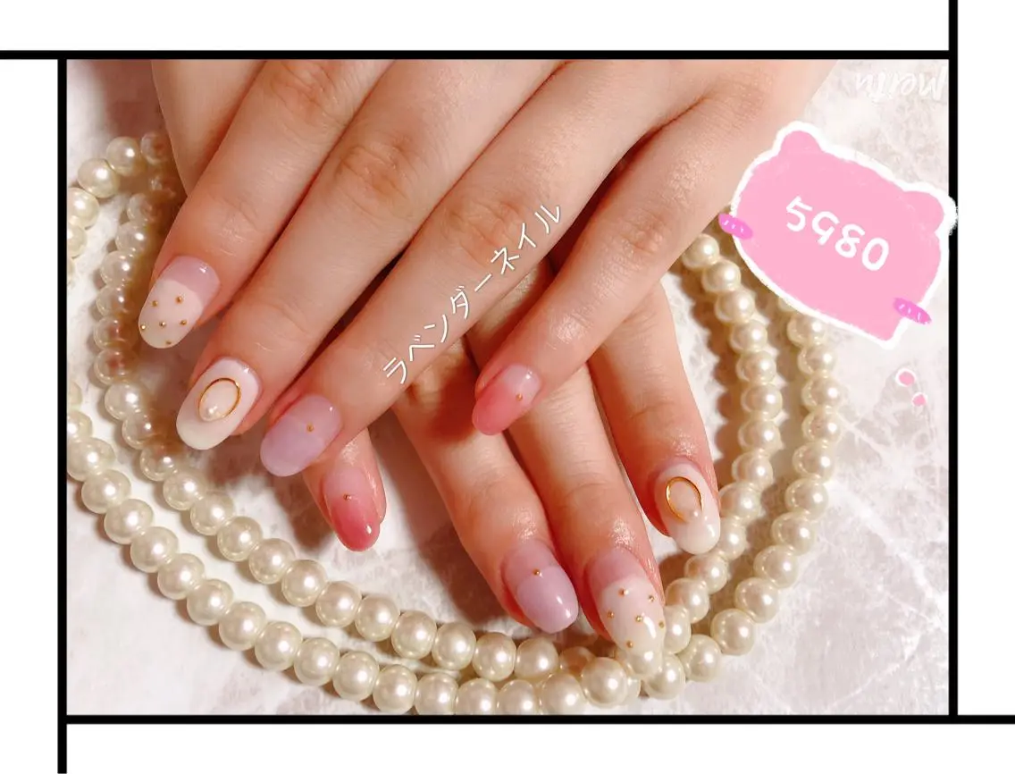 ネイル ラベンダー💖日暮里 ルル💖ネイルのネイルデザイン
