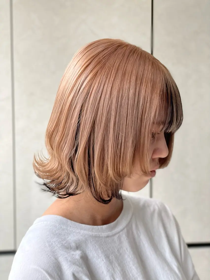 ショート ボブレイヤー ボブ 顔まわりレイヤー 顔周りカット レイヤーカット ヘアカラー トリートメント 👑最高級エクステ 👑新宿/タイセイのヘアスタイル