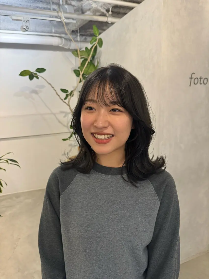 セミロング カット ヘアセット 新宿/顔周りカット +レイヤー=しずく♩のヘアスタイル