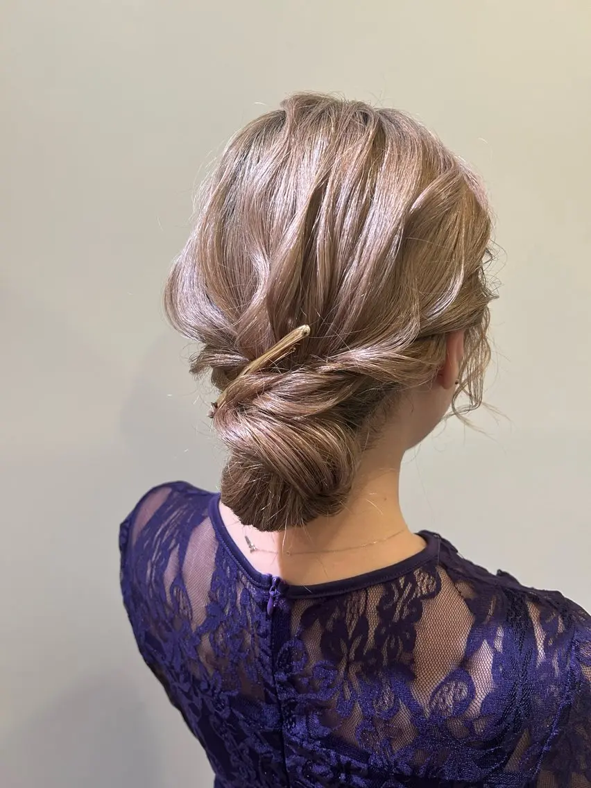 ロング ヘアアレンジ ヘアセット ボウ🪞ヘアセット /メイク/マツパのその他イメージ