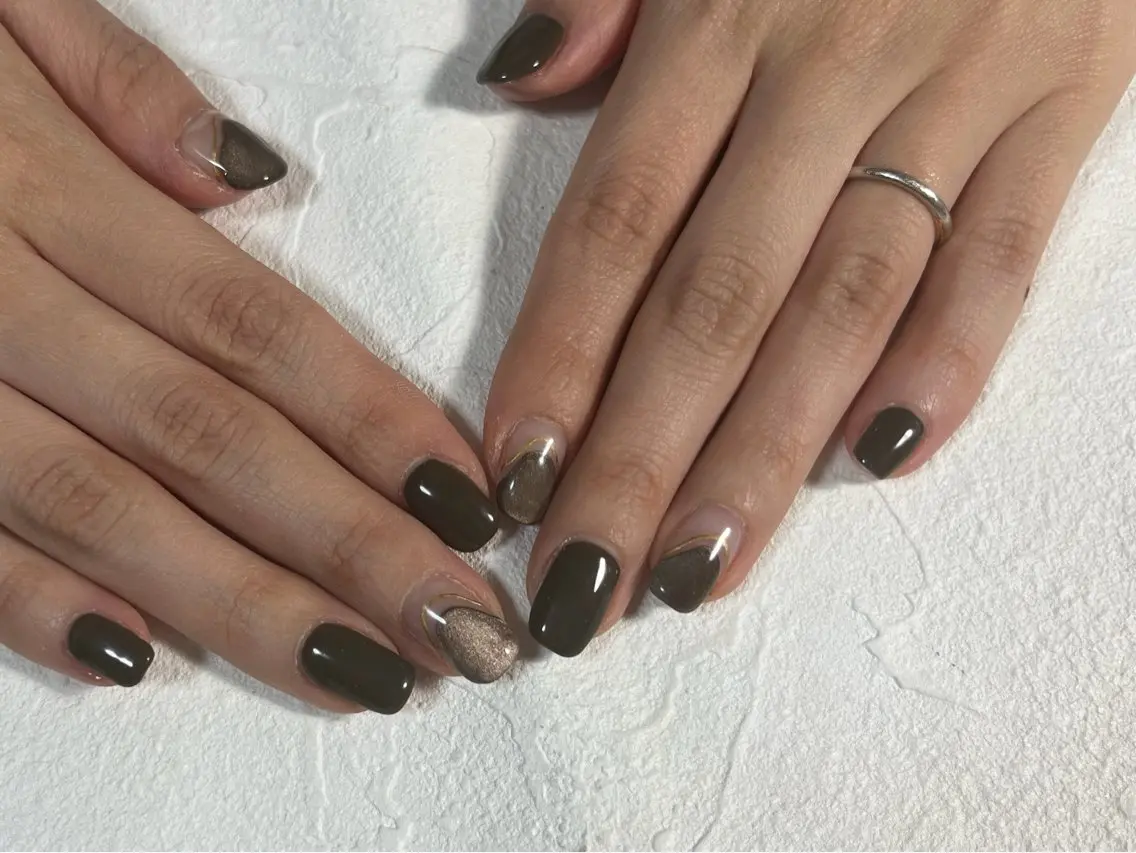 ネイル オーロラネイル フットネイル フレンチネイル ジェルネイル 韓国ネイル ハンドネイル kiki nail たまプラーザのネイルデザイン