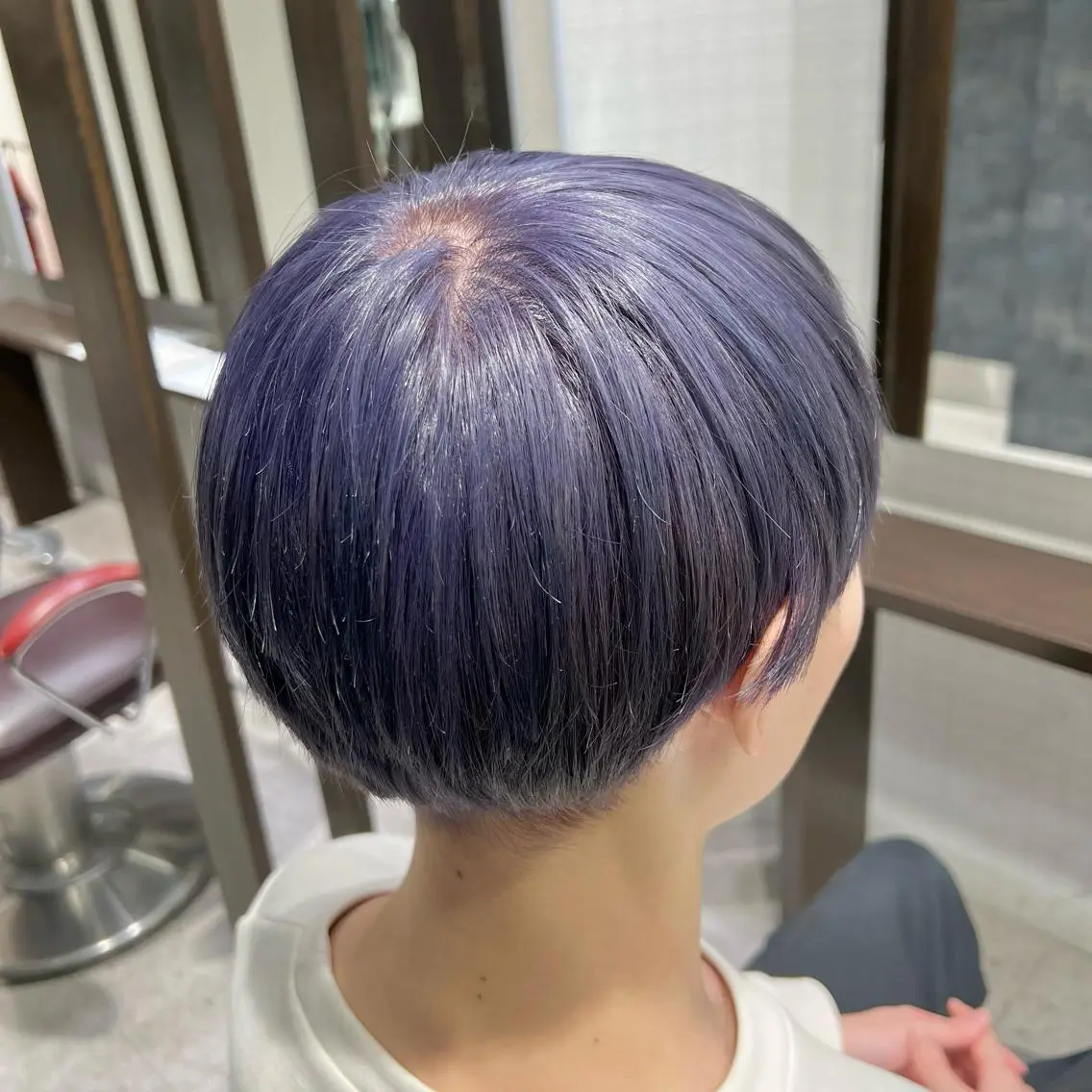 ショート カラー アッシュ ラベンダーカラー ラベンダーアッシュ ヘアカラー トリートメント stylist 🐶内藤 成香のヘアスタイル