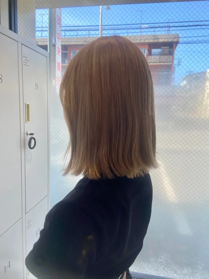ミディアム カラー ブリーチ ダブルカラー カット ヘアカラー 愛結美🦋似合わせ/ ツヤ感カラーのヘアスタイル