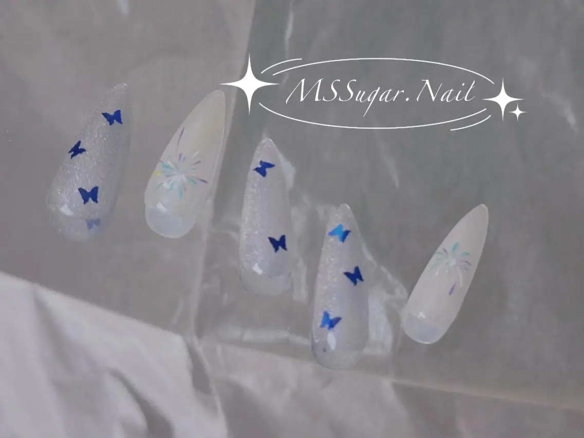 ネイル ロングネイル マグネットネイル スカルプネイル ネイルチップ ワンホンネイル MSSugar Nailのネイルデザイン