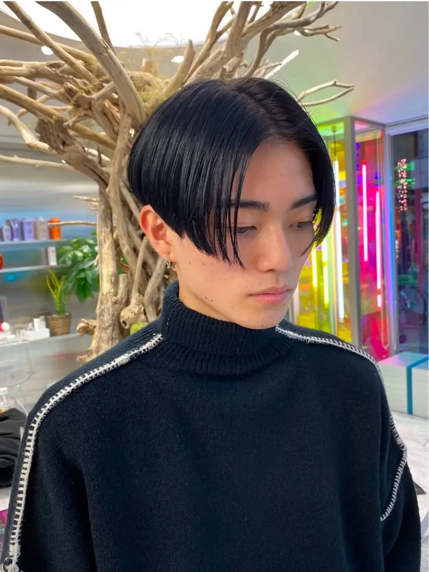 【曲がる縮毛矯正】メンズカット+酸性ストレート💫の写真