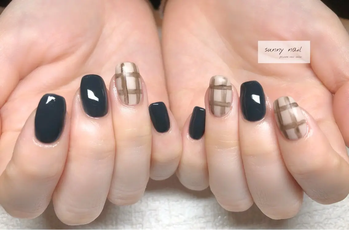 ネイル カジュアル ツイードネイル sunny nailのネイルデザイン