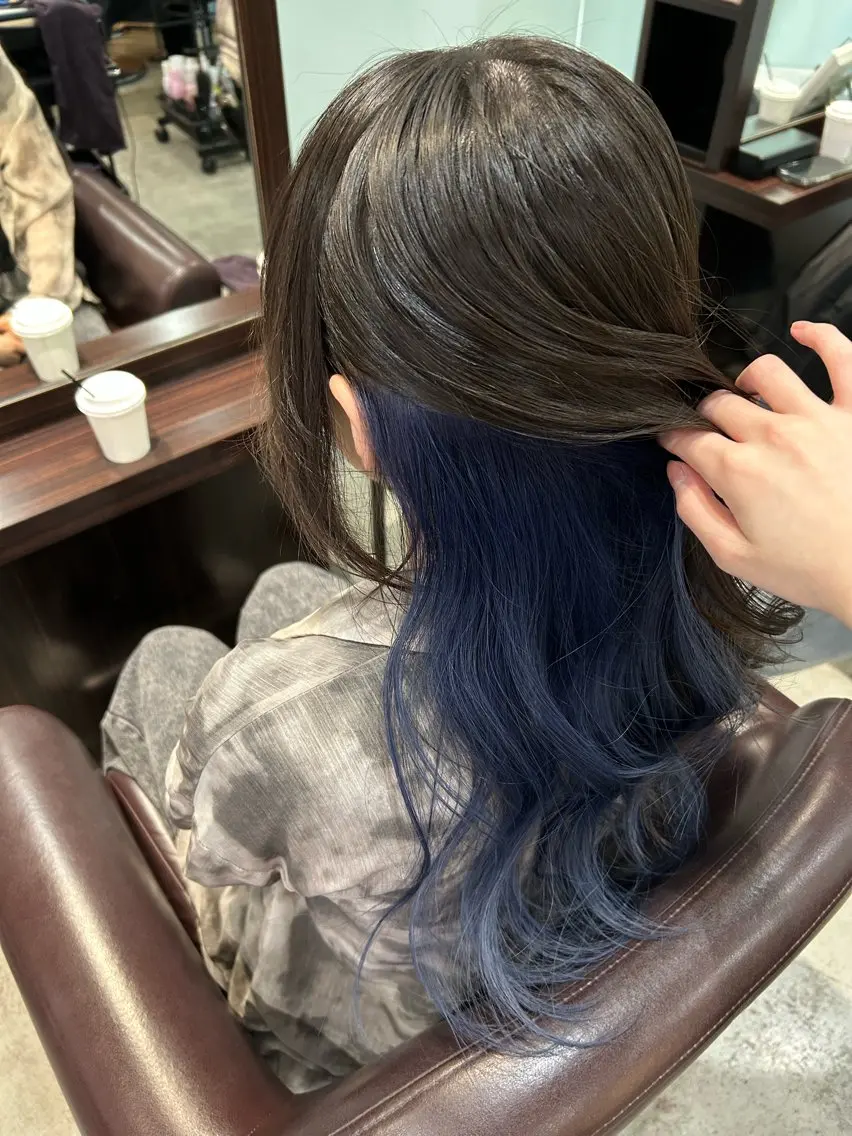 ✨カット&ブリーチデザインカラー✨(フェイスフレーミング・前髪インナー・イヤリング・裾・表面orインナーハイライト)の写真