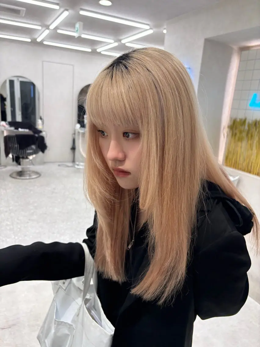 ロング ハッシュカット ハイレイヤー 韓国風ヘア レイヤーカット カット Yuta✂︎ 韓国レイヤー🪽のヘアスタイル