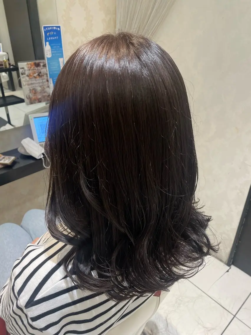 ミディアム カラー ヘアカラー トリートメント 💞暖色カラー 💞risaのヘアスタイル